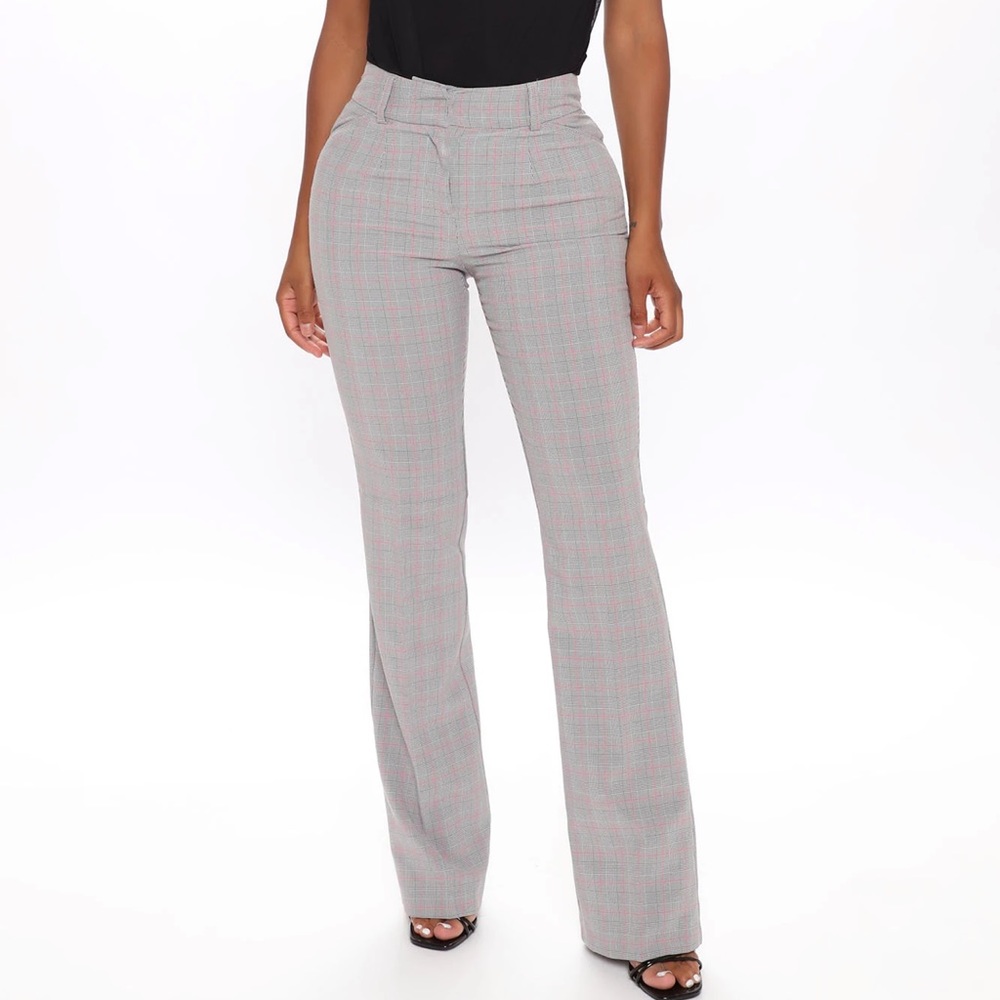 Tasha Plaid Dressy High Rise Pants